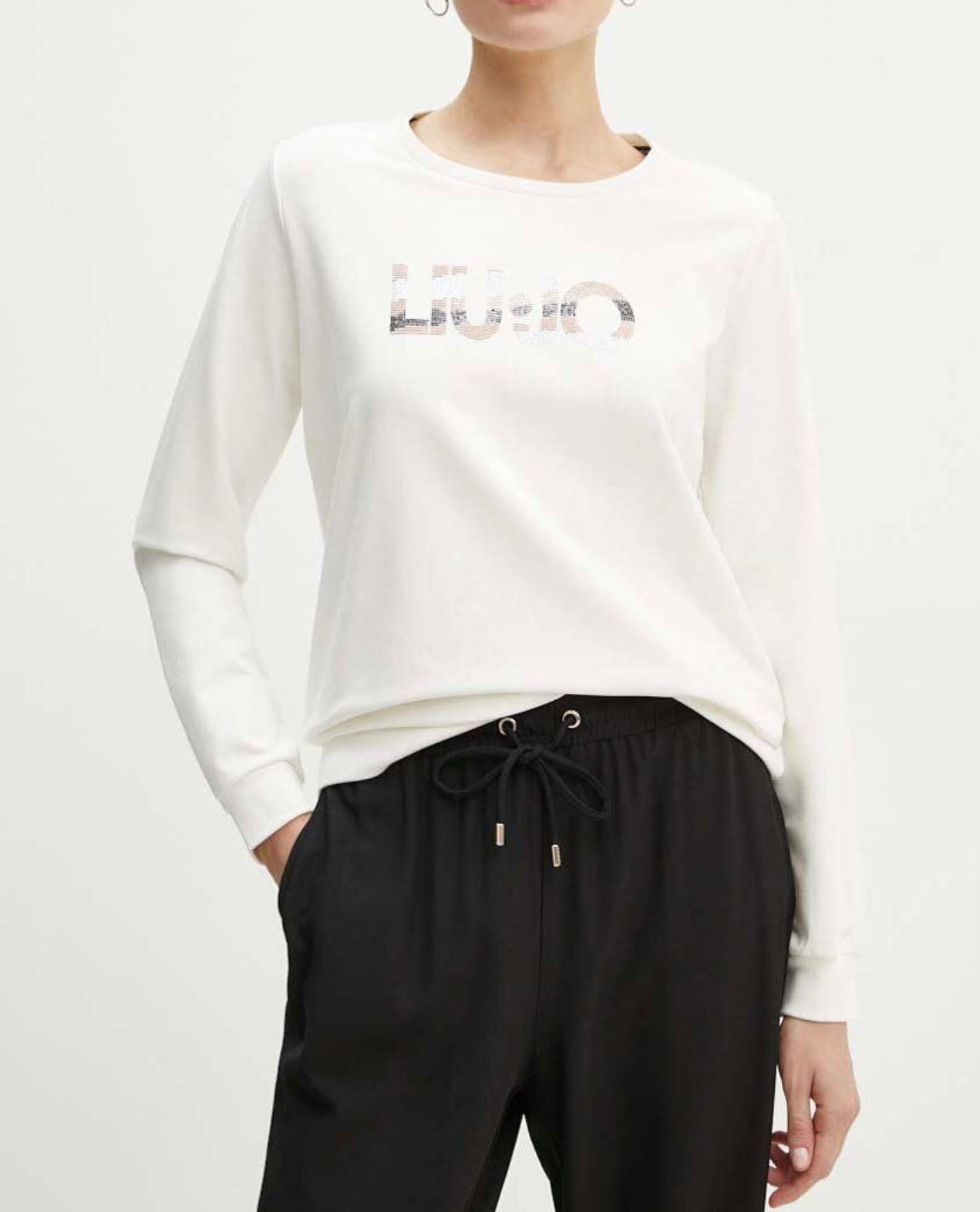 Liu-Jo Felpa donna con logo e con strass