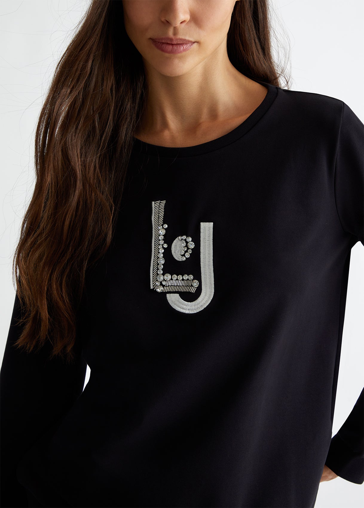 Liu-Jo Felpa donna con logo e con strass