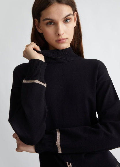 Liu-Jo dolcevita in maglia misto viscosa e lurex