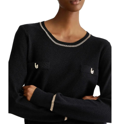 Liu-jo maglia giro collo nera