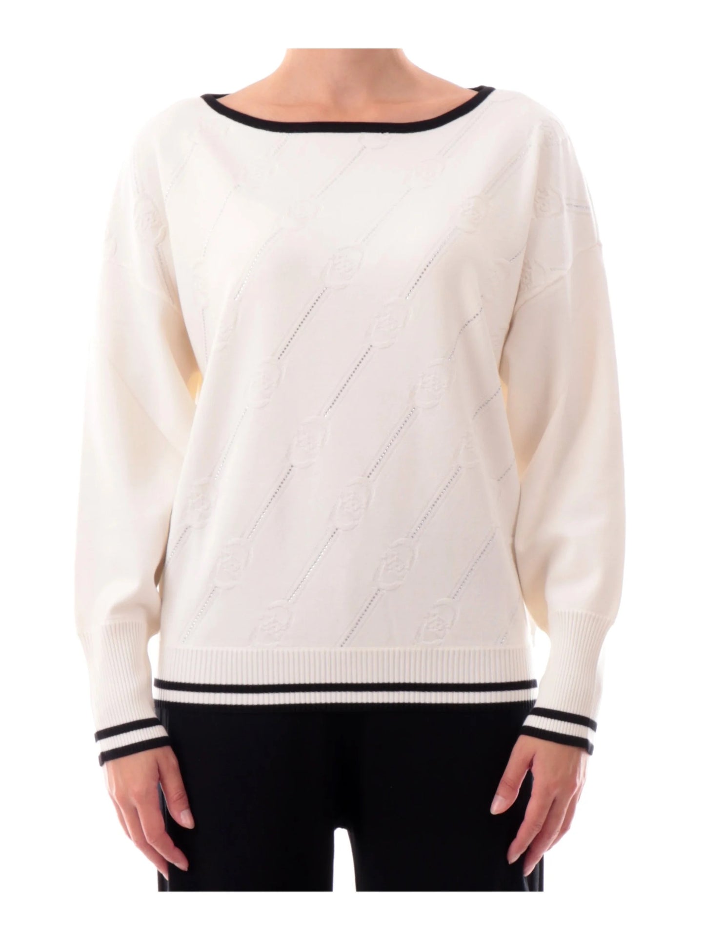 Liu-Jo maglia giro collo con strass