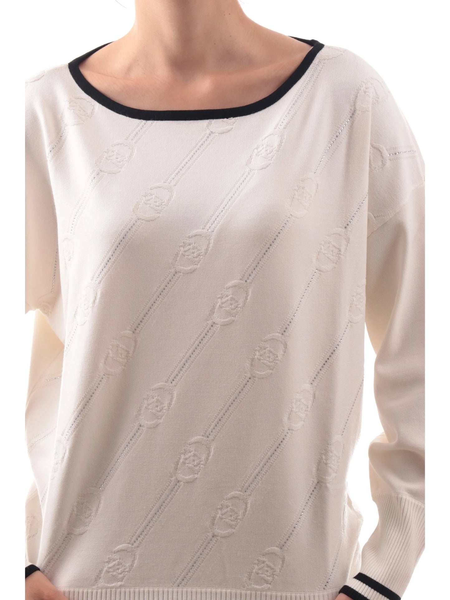 Liu-Jo maglia giro collo con strass