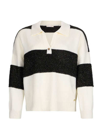 Liu-Jo maglia a polo bianco/nero