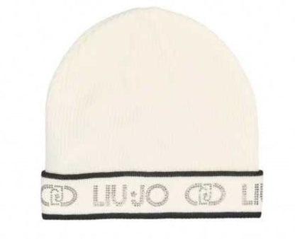 Liu Jo Cappello donna in maglia con logo lungo tutto il bordo