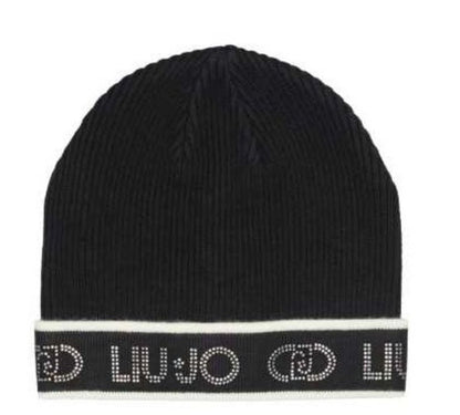 Liu Jo Cappello donna in maglia con logo lungo tutto il bordo