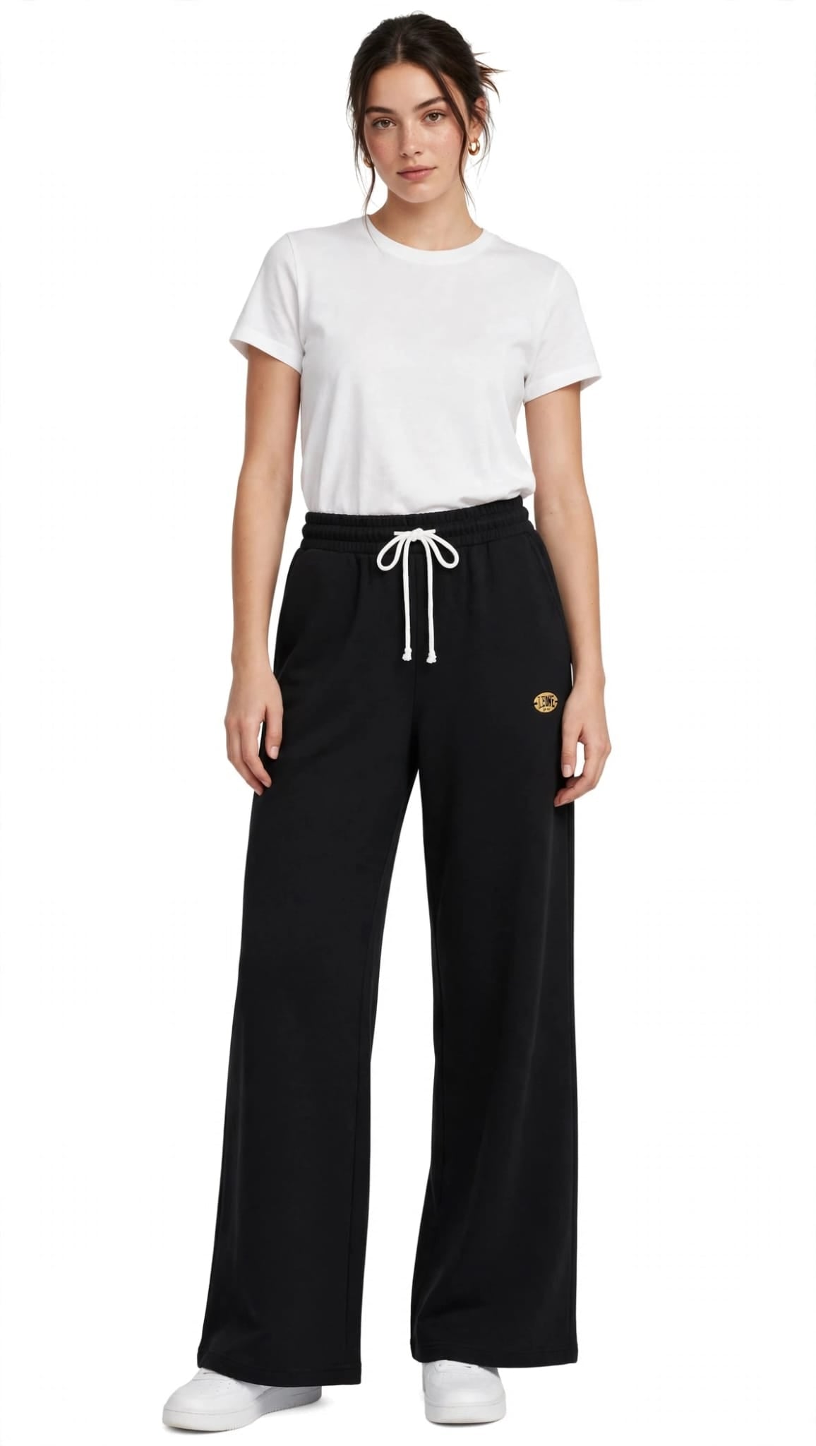 Leone pantalone in cotone felpato largo